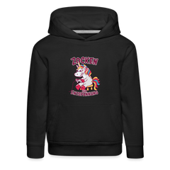 Einhorn Zocken zur Entspannung Kinder Premium Hoodie - Schwarz