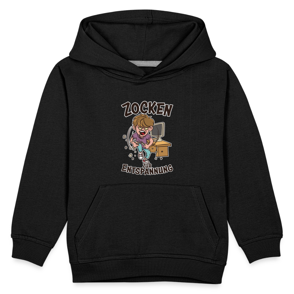 Junge Zocken zur Entspannung Kinder Premium Hoodie - Schwarz