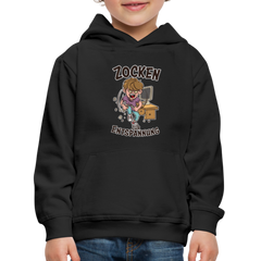 Junge Zocken zur Entspannung Kinder Premium Hoodie - Schwarz