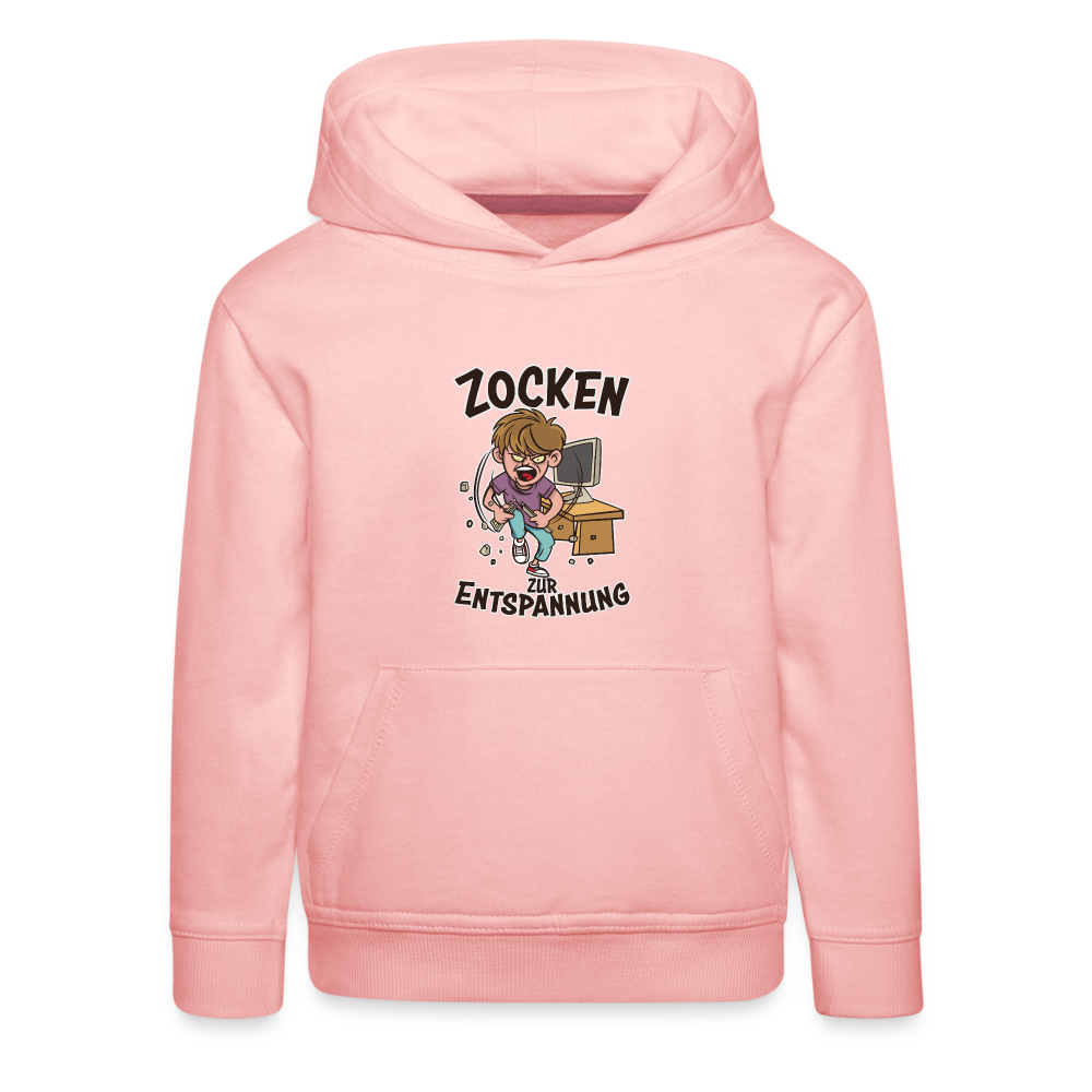 Junge Zocken zur Entspannung Kinder Premium Hoodie - Kristallrosa