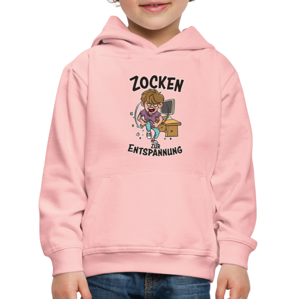 Junge Zocken zur Entspannung Kinder Premium Hoodie - Kristallrosa