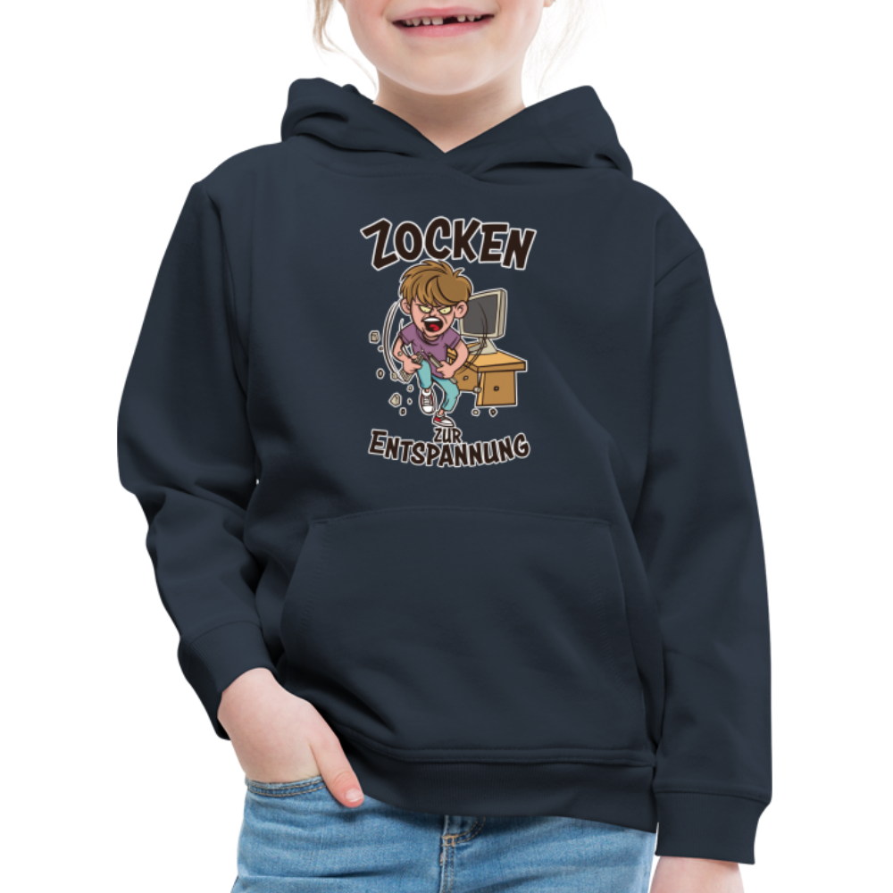 Junge Zocken zur Entspannung Kinder Premium Hoodie - Navy