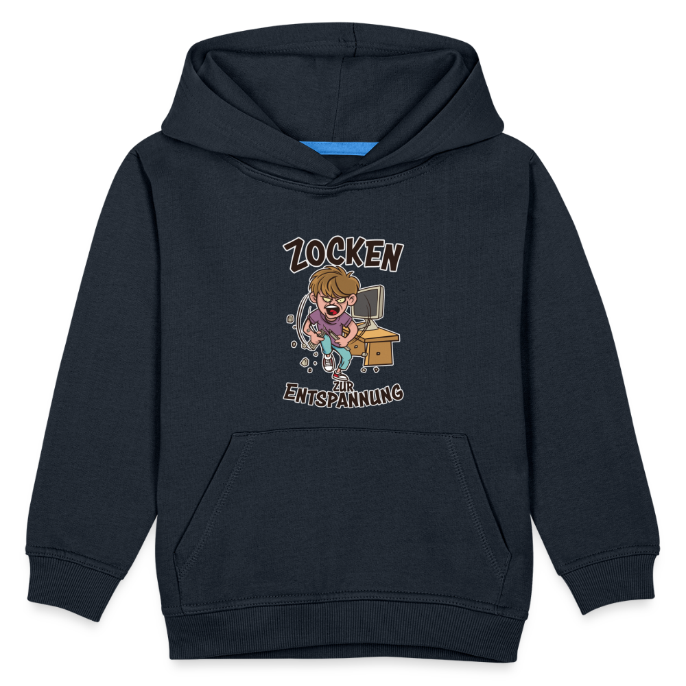 Junge Zocken zur Entspannung Kinder Premium Hoodie - Navy