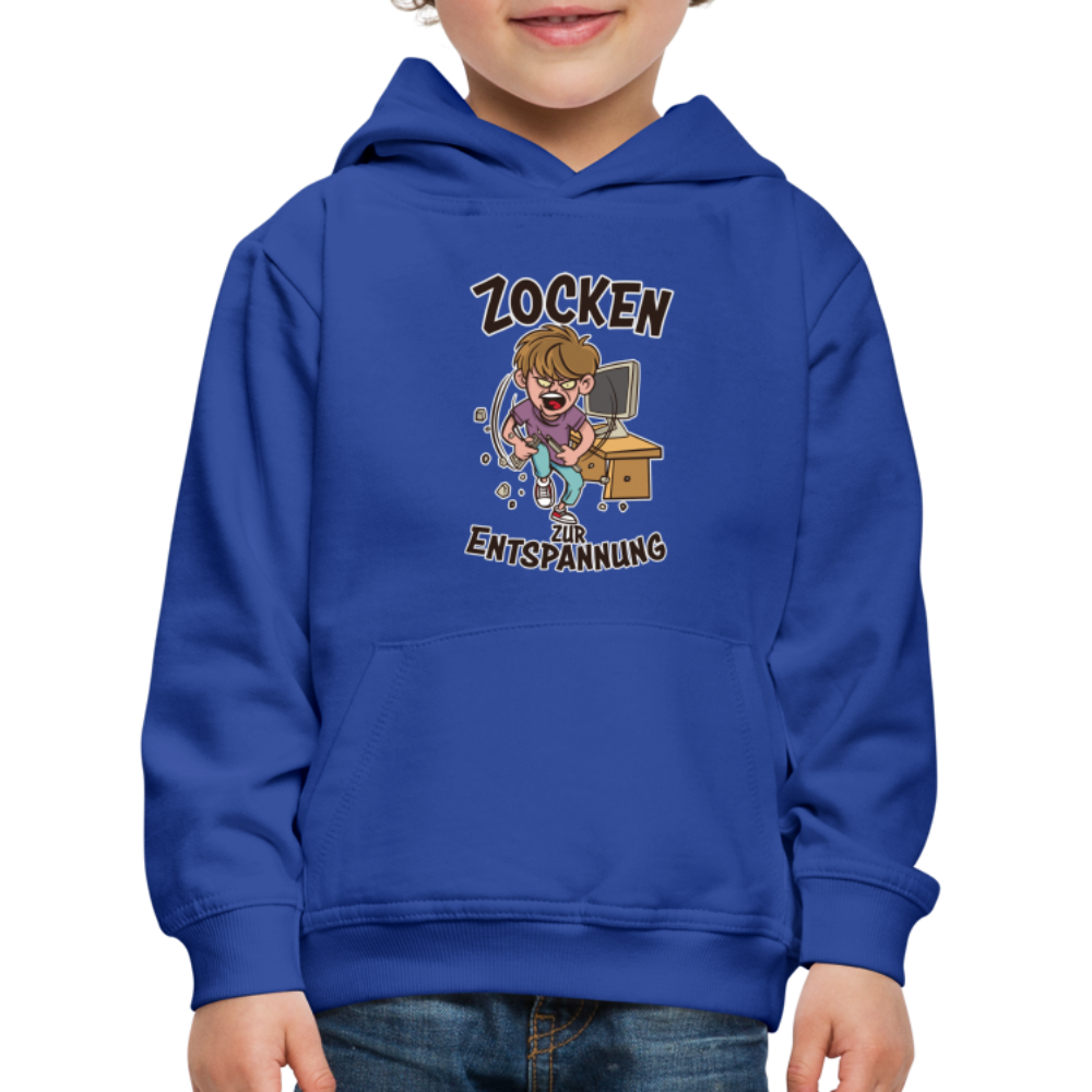 Junge Zocken zur Entspannung Kinder Premium Hoodie - Royalblau