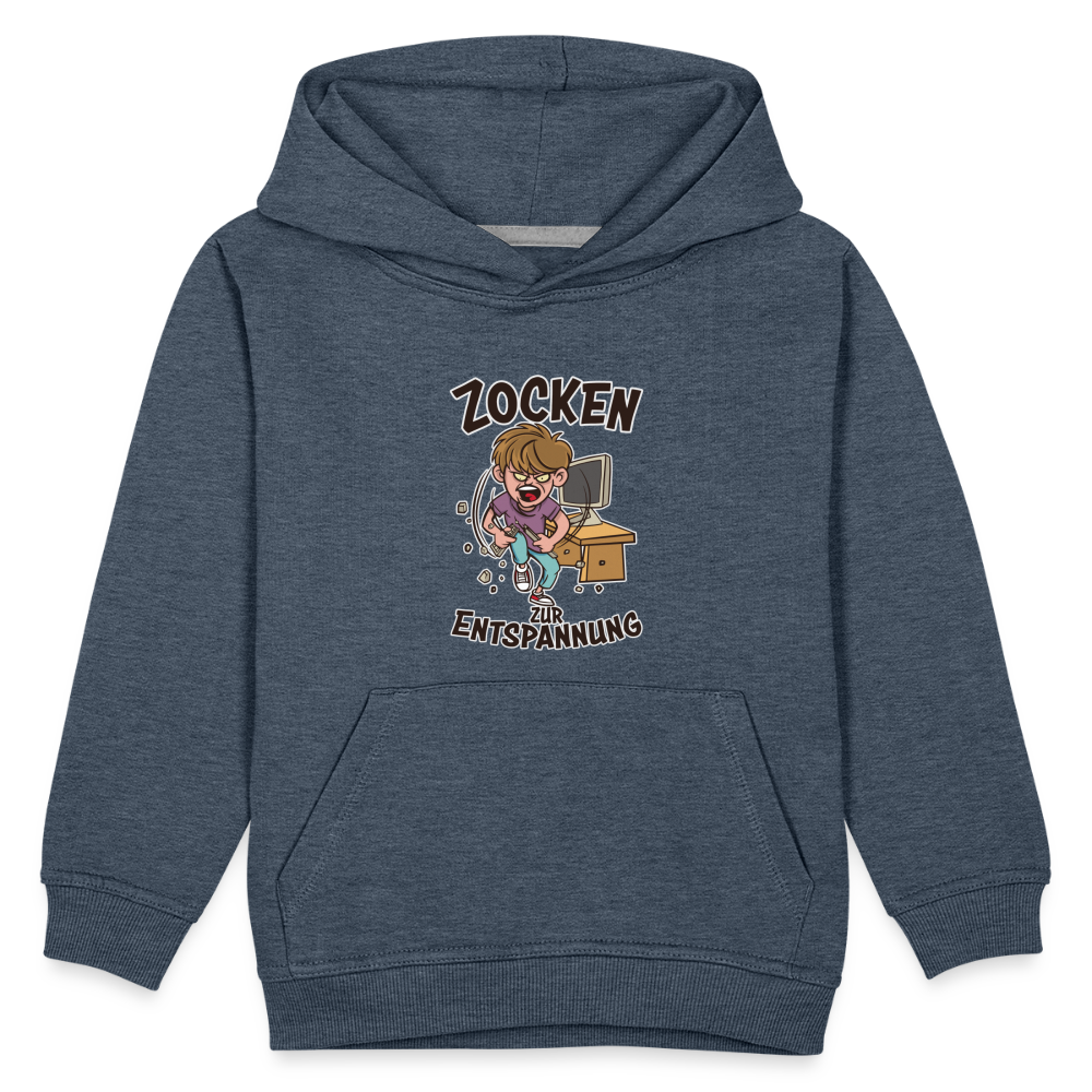 Junge Zocken zur Entspannung Kinder Premium Hoodie - Jeansblau