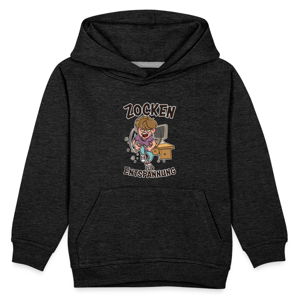 Junge Zocken zur Entspannung Kinder Premium Hoodie - Anthrazit