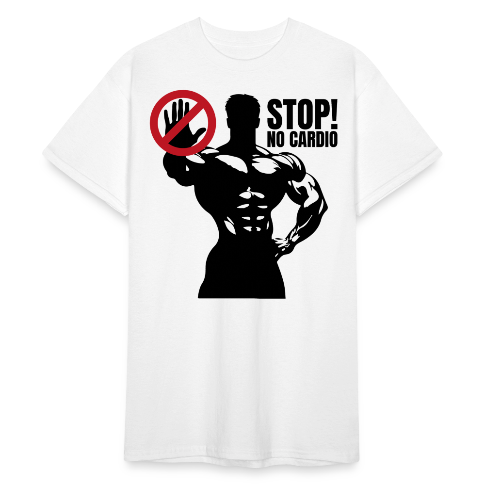 No Cardio Powerlifter Strongman Bodybuilder Gewichtheber | Männer T-Shirt - weiß