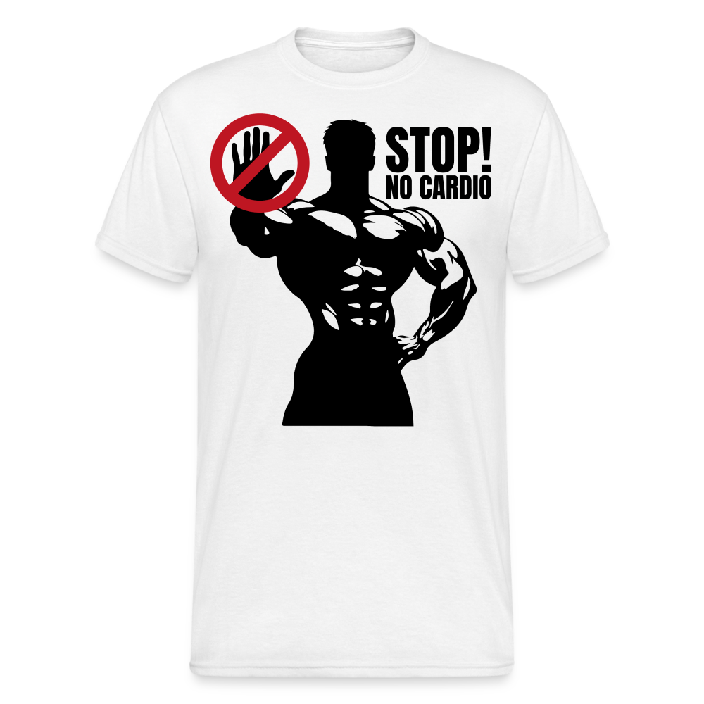 No Cardio Powerlifter Strongman Bodybuilder Gewichtheber | Männer T-Shirt - weiß