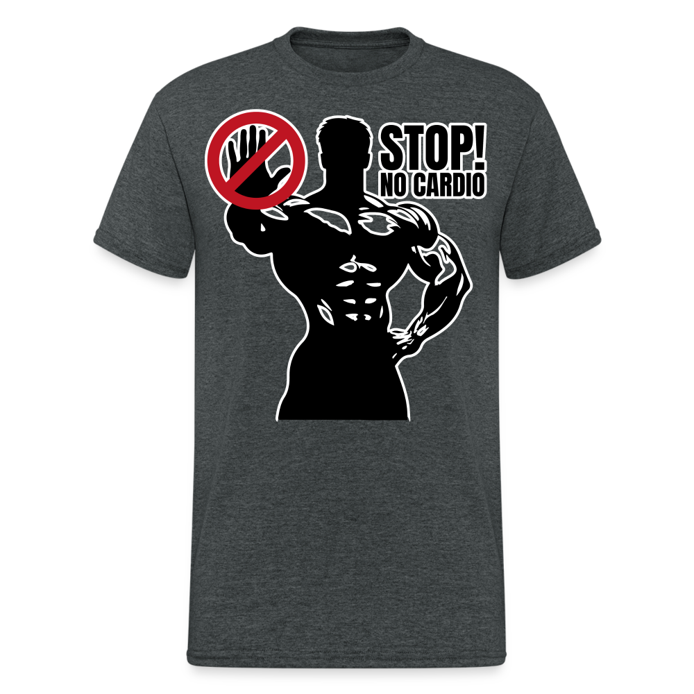 No Cardio Powerlifter Strongman Bodybuilder Gewichtheber | Männer T-Shirt - Dunkelgrau meliert