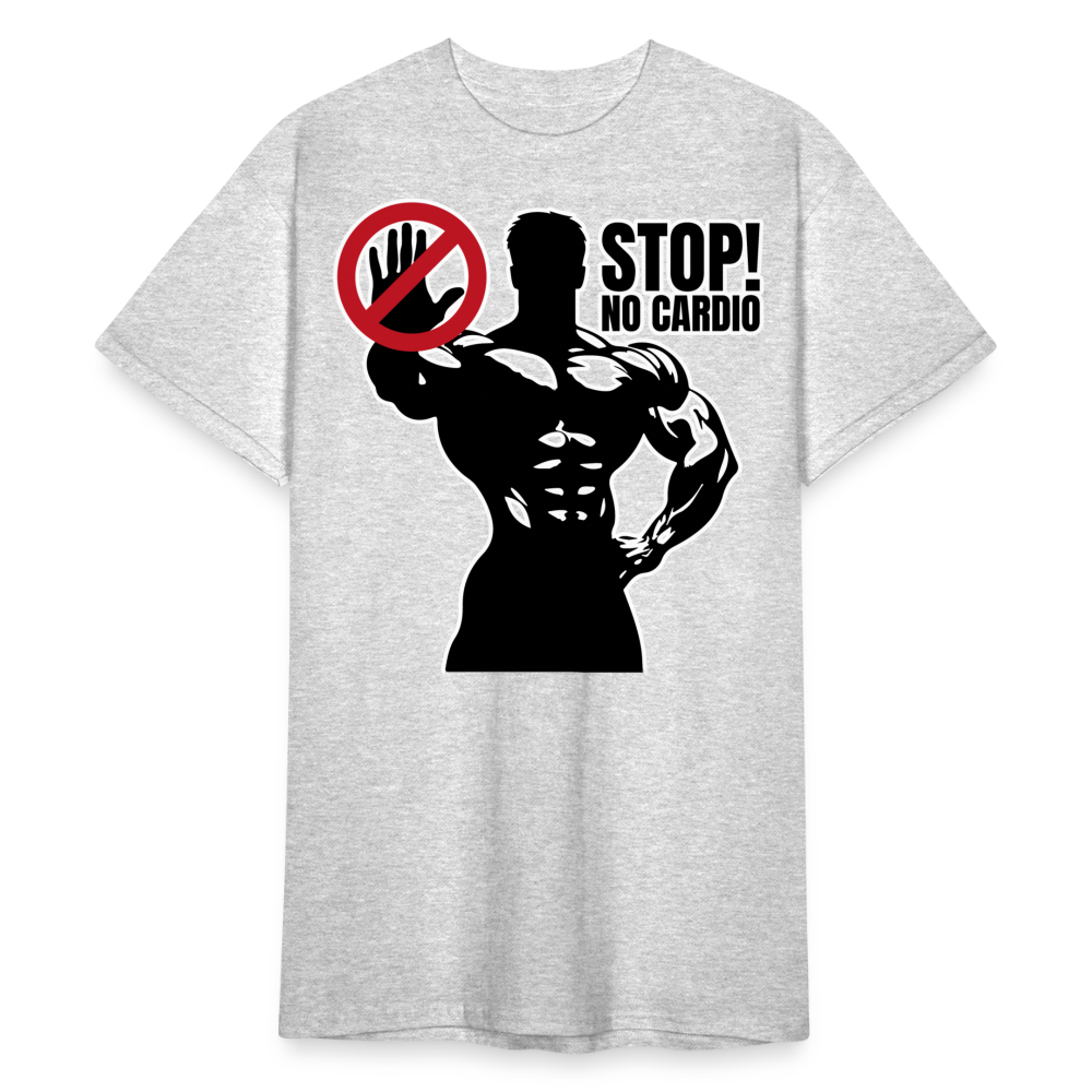 No Cardio Powerlifter Strongman Bodybuilder Gewichtheber | Männer T-Shirt - Grau meliert