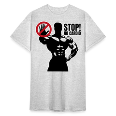 No Cardio Powerlifter Strongman Bodybuilder Gewichtheber | Männer T-Shirt - Grau meliert