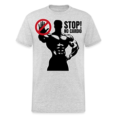 No Cardio Powerlifter Strongman Bodybuilder Gewichtheber | Männer T-Shirt - Grau meliert