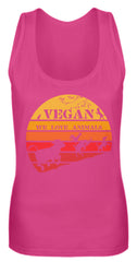 Zeigt vegan vintage sonne schones retro motiv fur veganer frauen tanktop in Farbe White