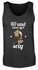 Lustiger Spruch 40er Geburtstag | Herren Tank Top in Black in Größe S