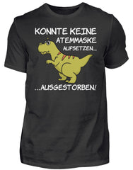 Dinosaurier T-Rex Atemmaske | Herren Shirt in Black in Größe S