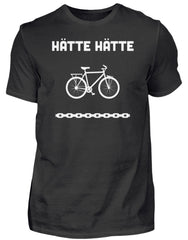 Lustiger Spruch | Hätte hätte Fahrradkette | Witziges Herren T-Shirt in Black in Größe S