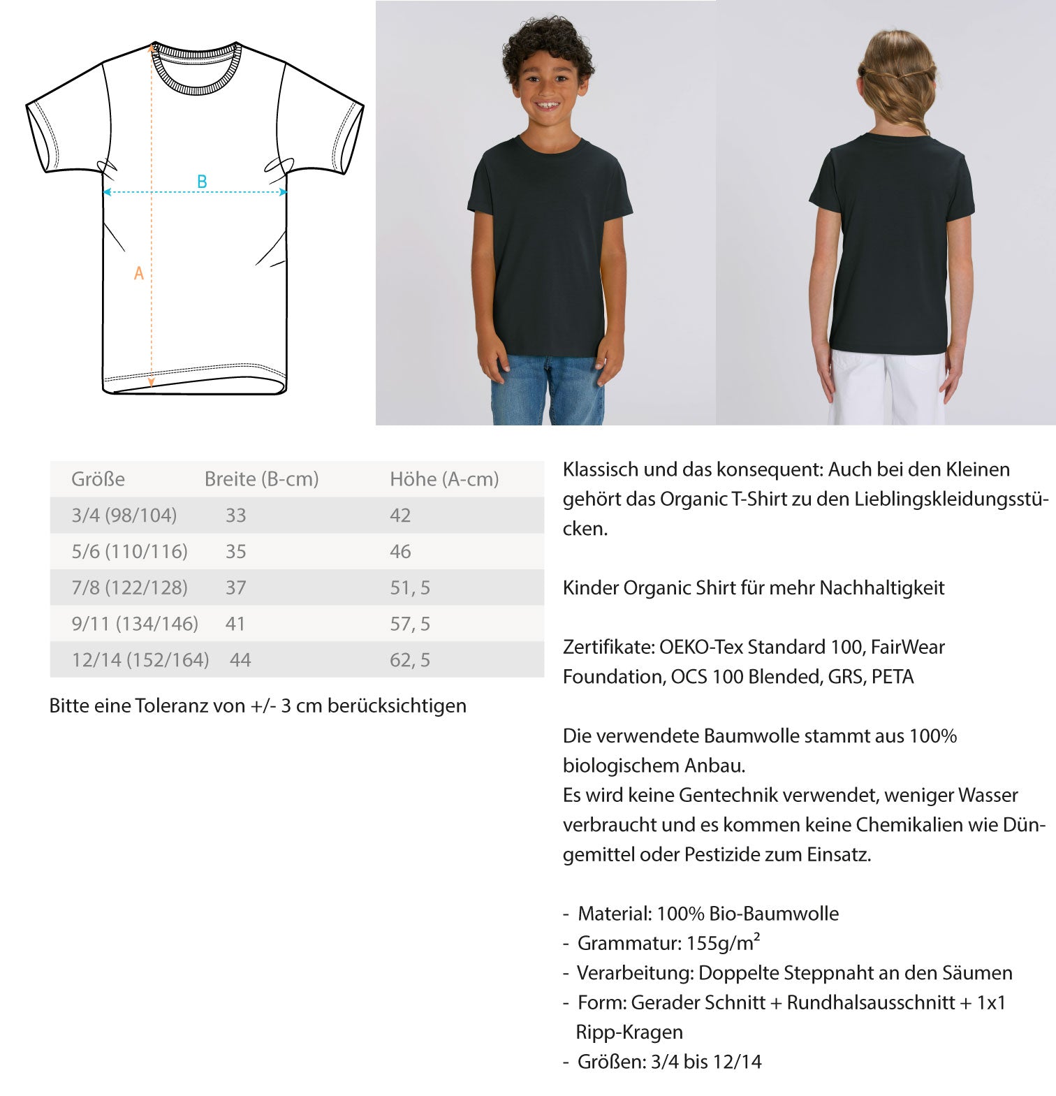 Zeigt barbarian chinchilla bros kinder organic t shirt 1 in Farbe White