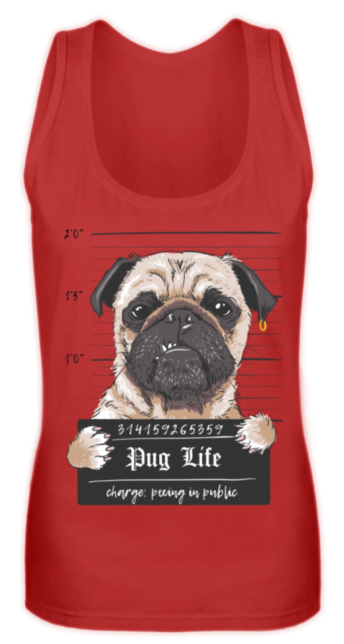 Zeigt krimineller mops lustiger hund schones geschenk fur alle mops besitzer pug life frauen tanktop in Farbe Pinky