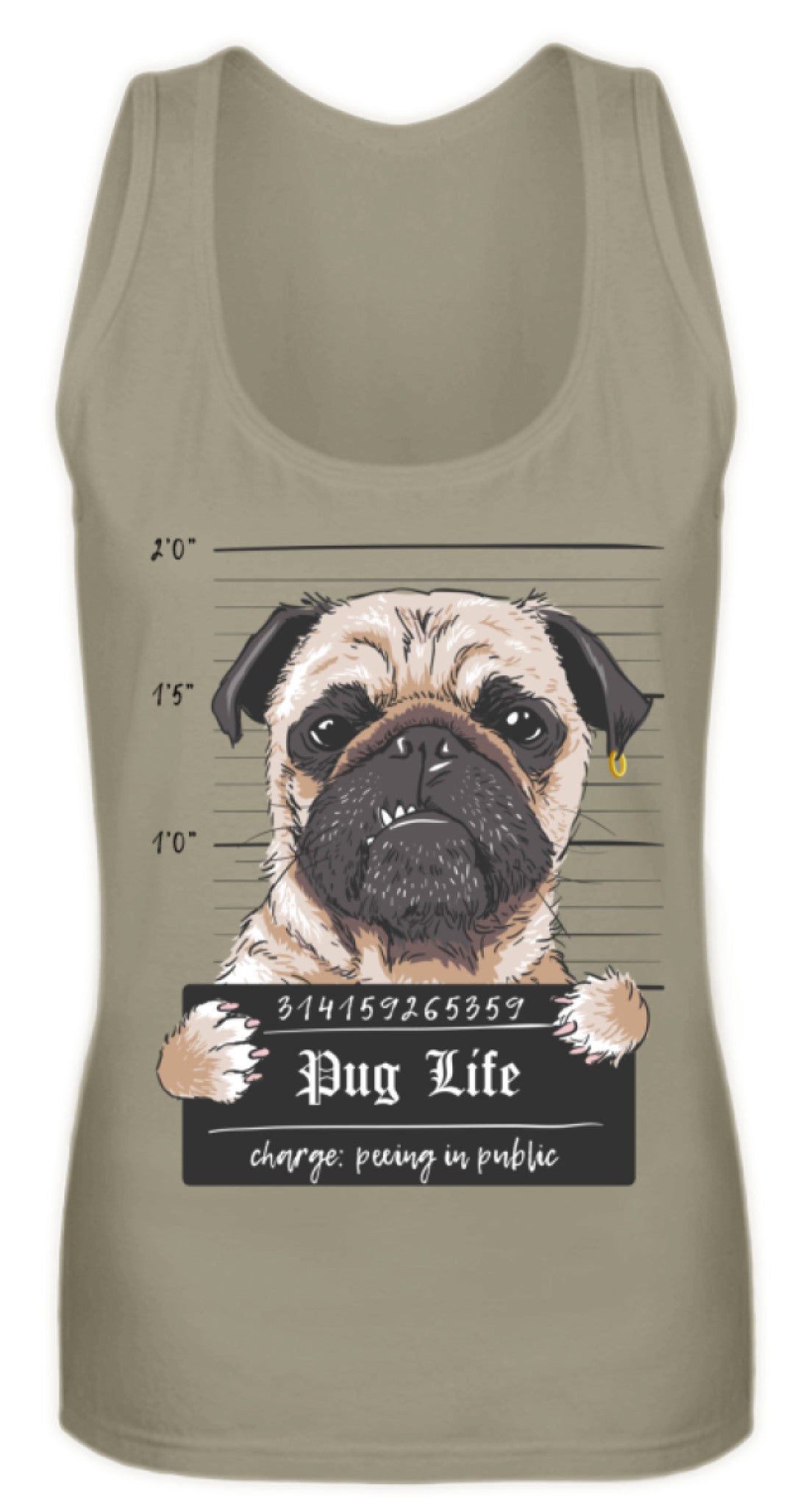 Zeigt krimineller mops lustiger hund schones geschenk fur alle mops besitzer pug life frauen tanktop in Farbe Pinky