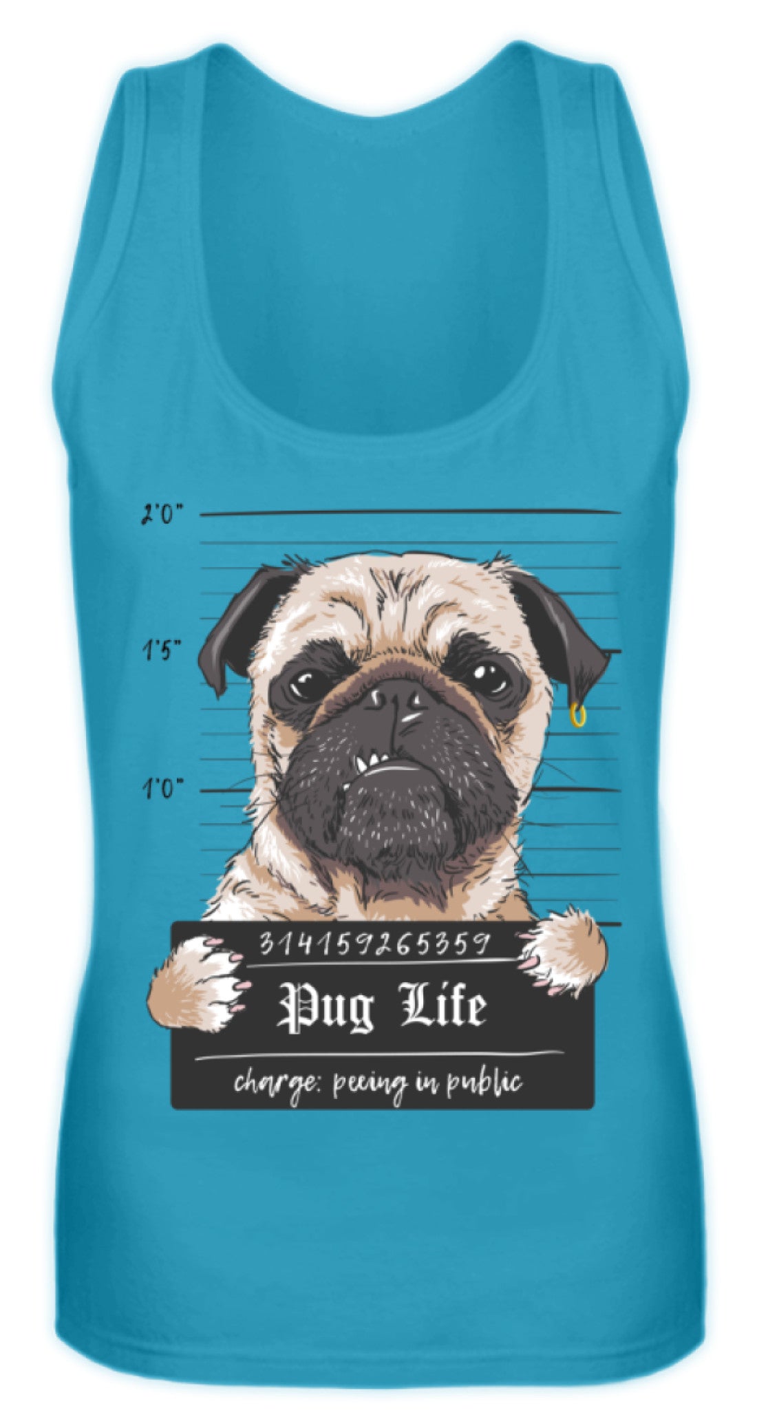 Zeigt krimineller mops lustiger hund schones geschenk fur alle mops besitzer pug life frauen tanktop in Farbe Pinky