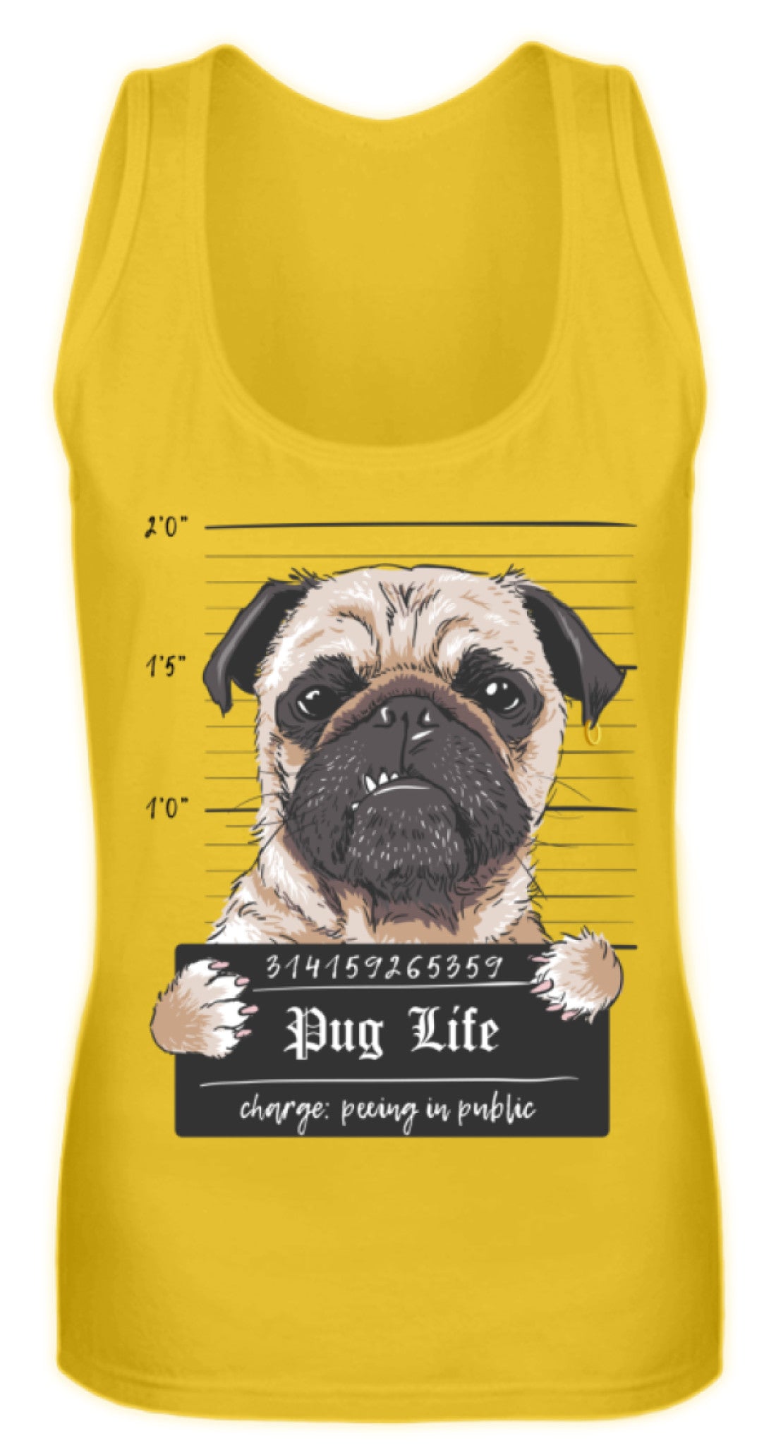 Zeigt krimineller mops lustiger hund schones geschenk fur alle mops besitzer pug life frauen tanktop in Farbe Pinky
