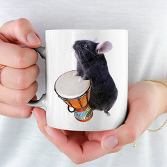 Chinchilla trommelt Djembe