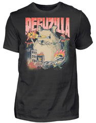DEGUZILLA | Lustiges Degu-Monster | Herren T-Shirt in Black in Größe S