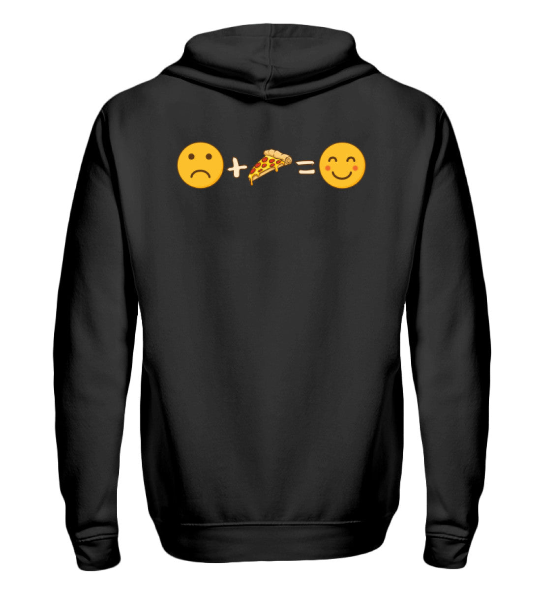 Funny Pizza Emotions | Zipper Hoodie in Black in Größe S
