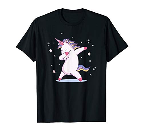 Lustiges Dab Einhorn | Dabbing Unicorn Geschenk | Regenbogen T-Shirt in Default Title in Größe 