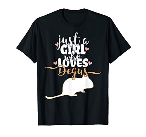 Just A Girl Who Loves Degus | Lustiger Deguspruch | Degu T-Shirt in Default Title in Größe 