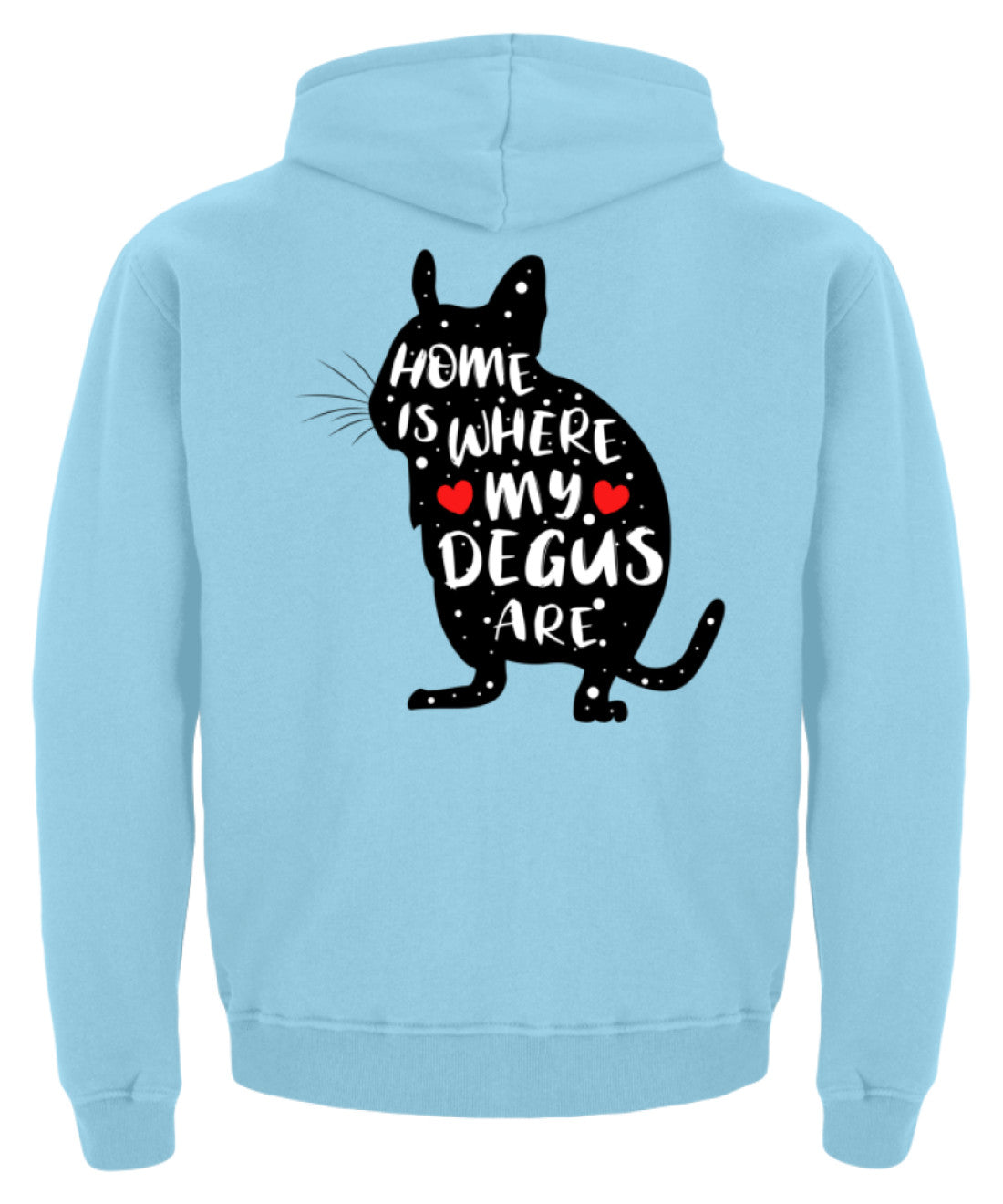 Zeigt funny adorable degu saying rodent kinder hoodie in Farbe Baby Pink