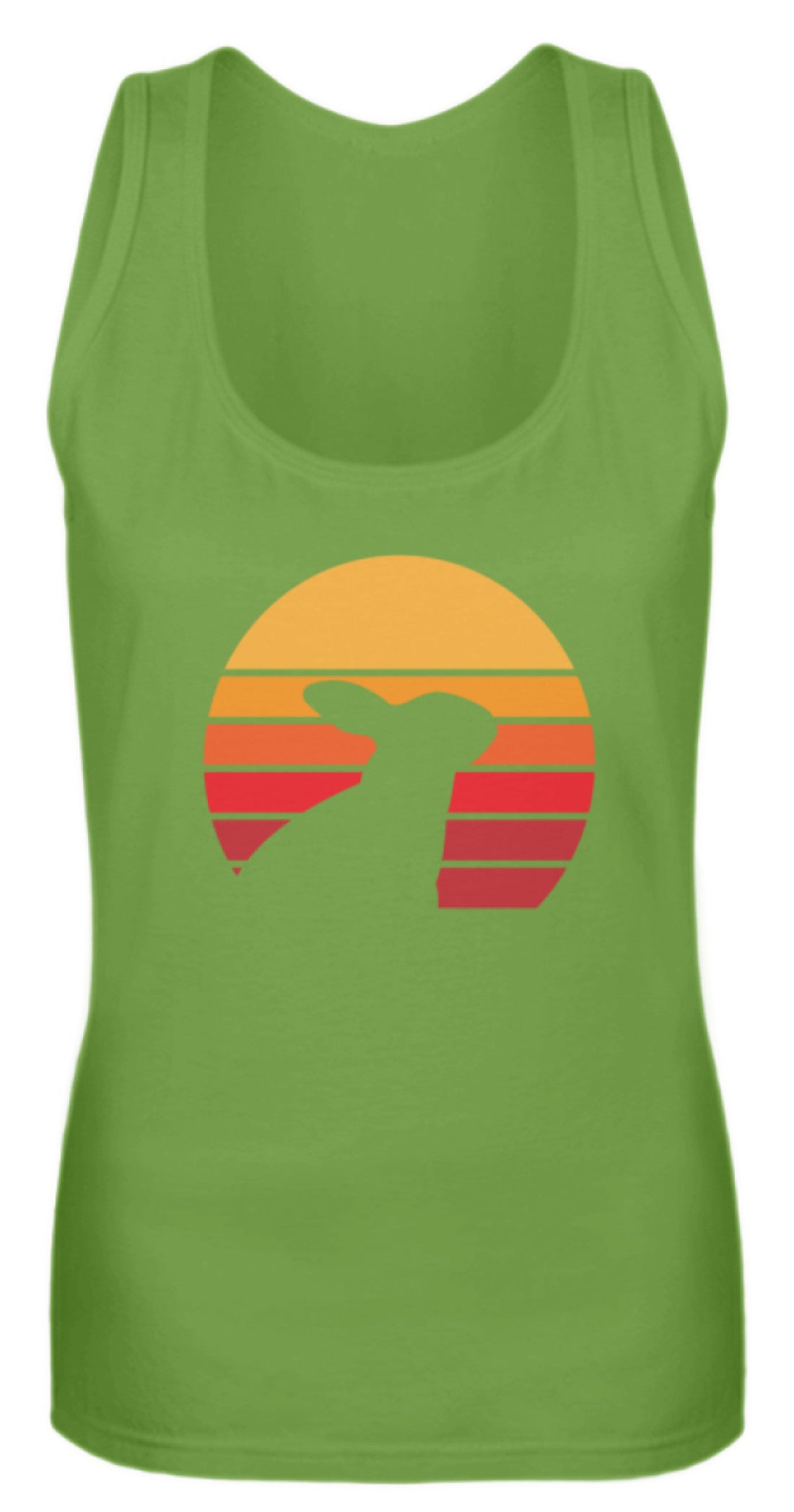 Zeigt kaninchen schones liebenswertes retro motiv mit hase vintage frauen tanktop in Farbe White