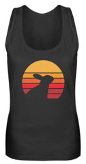 Kaninchen | Schönes liebenswertes Retro Motiv mit Hase | Vintage | Frauen Tank Top in Black in Größe S