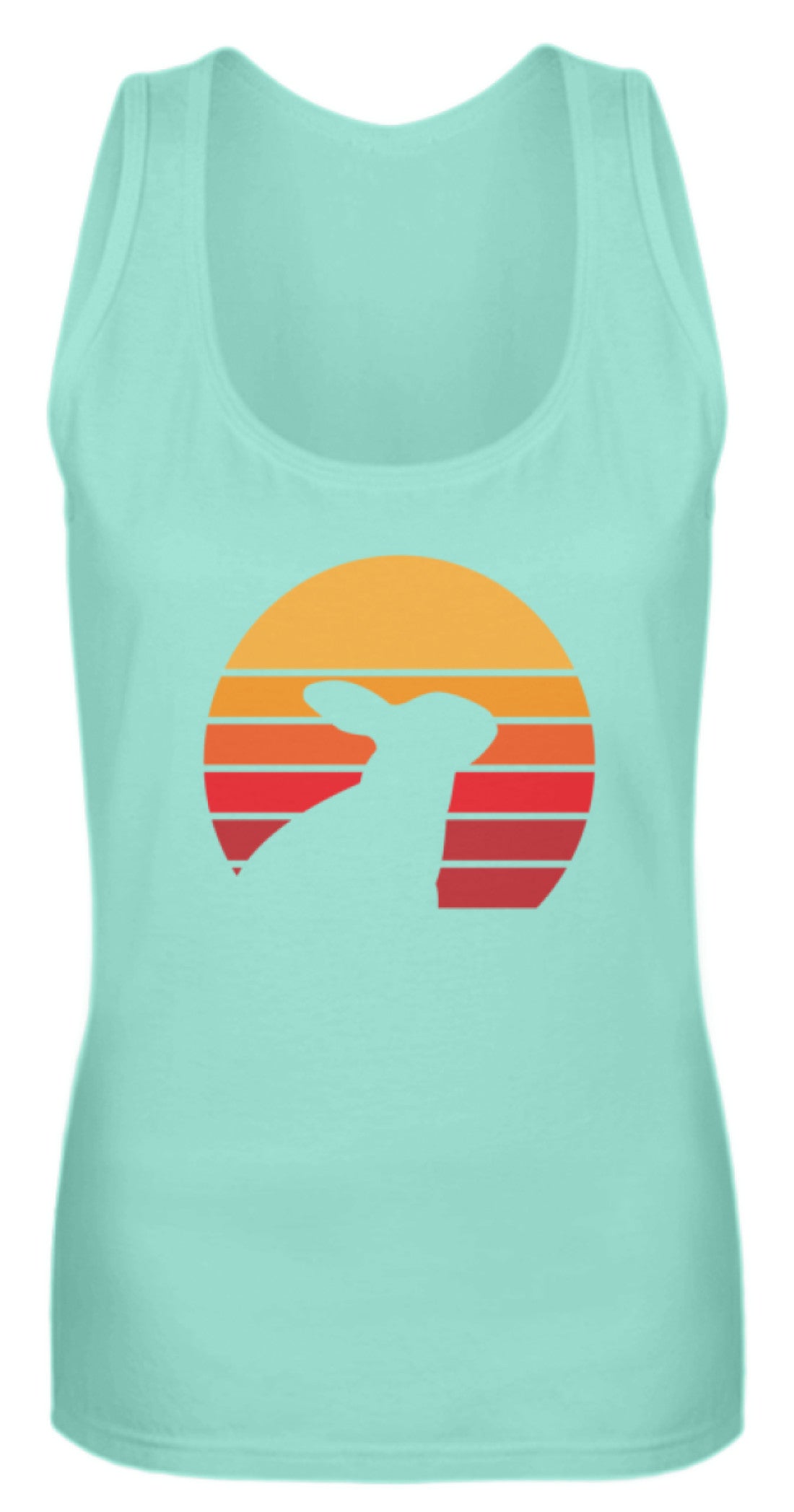 Zeigt kaninchen schones liebenswertes retro motiv mit hase vintage frauen tanktop in Farbe Black