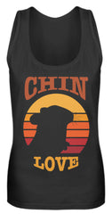 Chinchilla Love | Vintage | Geschenk für Besitzer von Chinchillas | Frauen Tank Top in Black in Größe S