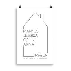 Home Family Poster Outline