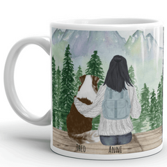 Girl & Dog - Personalisierte Hundsprüche Tasse