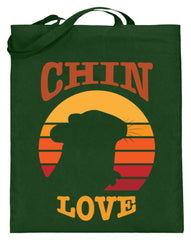 Zeigt chinchilla love vintage geschenk fur besitzer von chinchillas jutebeutel mit langen henkeln in Farbe Helles Grün