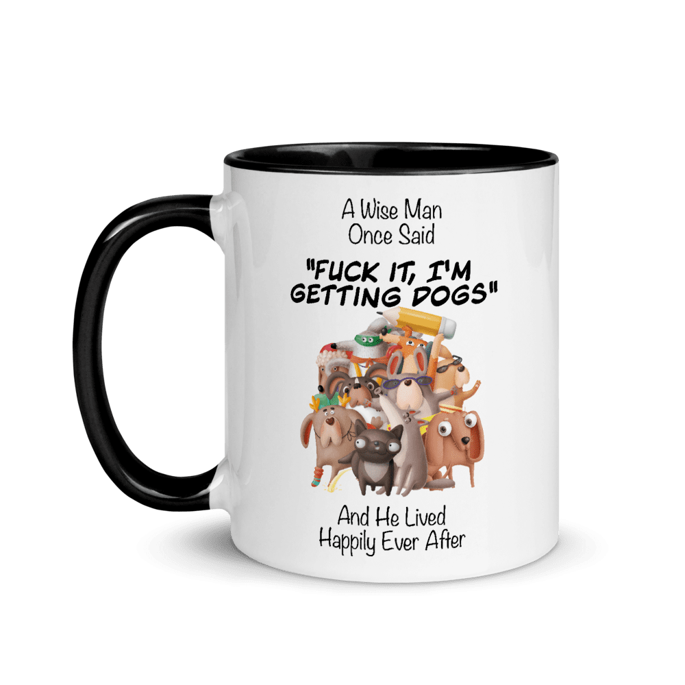 Lustiger Hunde Spruch | Tasse mit farbiger Innenseite online kaufen - jimbeels.store