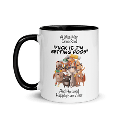 Lustiger Hunde Spruch | Tasse mit farbiger Innenseite online kaufen - jimbeels.store