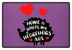 Zeigt hedgehogs saying cute pet fussmatte in Farbe Lila