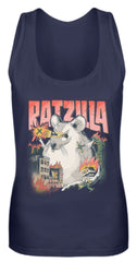 RATZILLA | Lustiges RATTEN-Monster | Frauen Tank Top in Black in Größe S