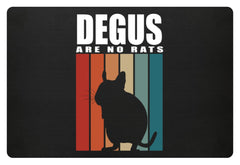 Degus sind keine Ratten Degu | Fußmatte in Dunkelgrün in Größe 60x40cm