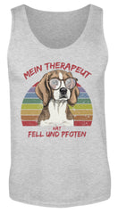 Zeigt vintage beagle therapeut spruch herren tanktop in Farbe White
