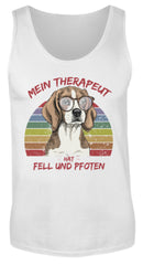 Vintage Beagle Therapeut Spruch | Herren Tank Top in White in Größe S