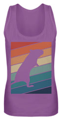Zeigt gerbil owner gift retro vintage frauen tanktop in Farbe Black
