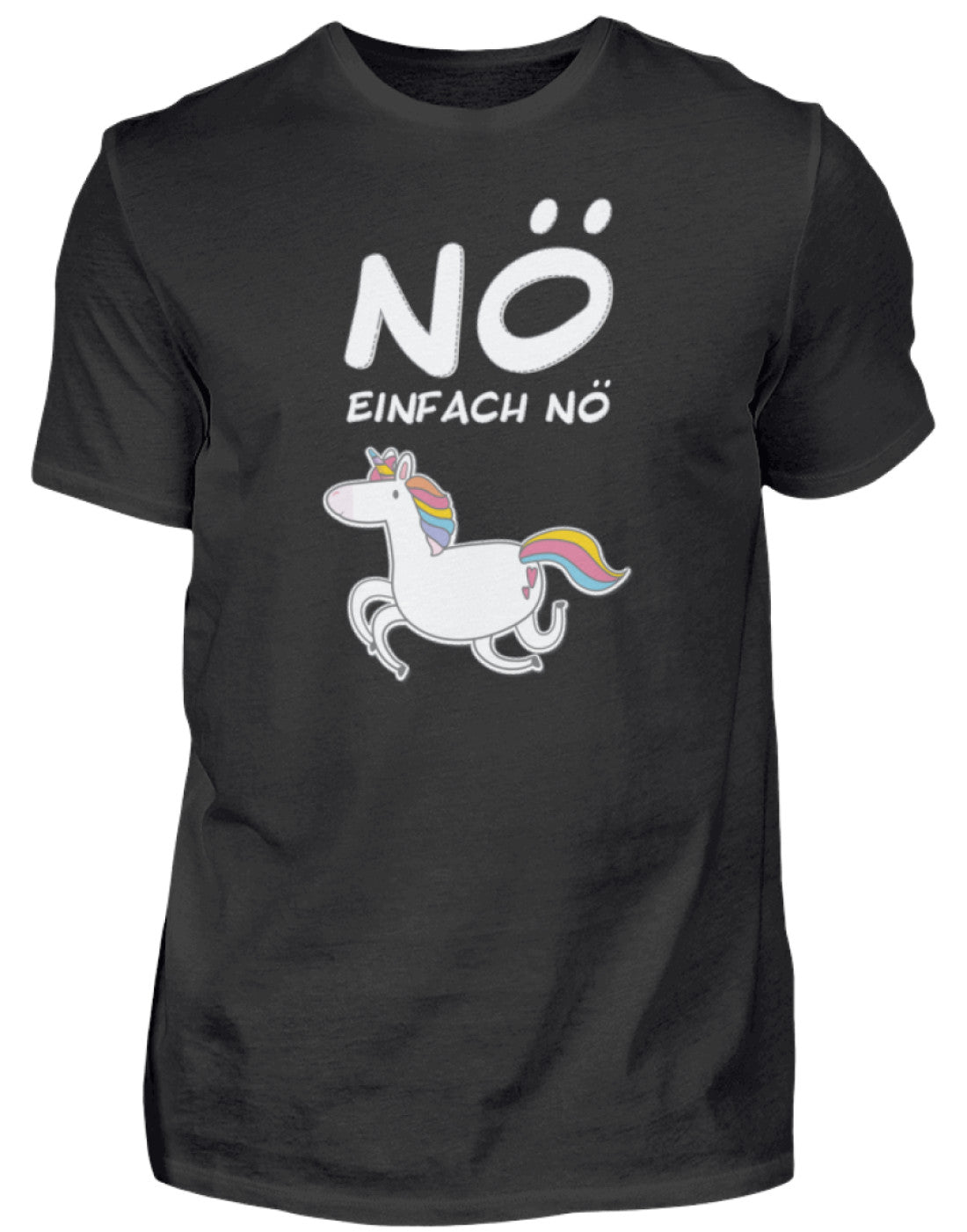 NÖ Einhorn | Cooler Spruch | Herren T-Shirt in Black in Größe S