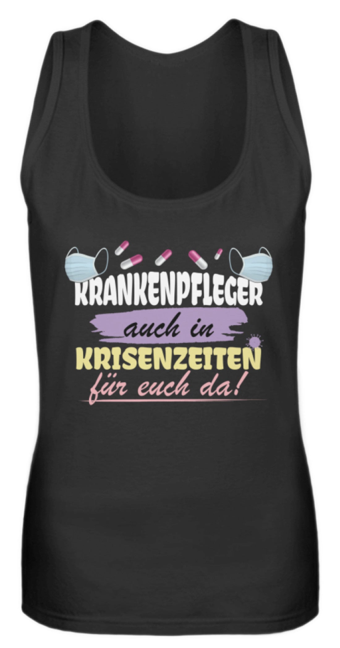 Krankenpfleger Spruch Virus | Frauen Tank Top in Black in Größe S
