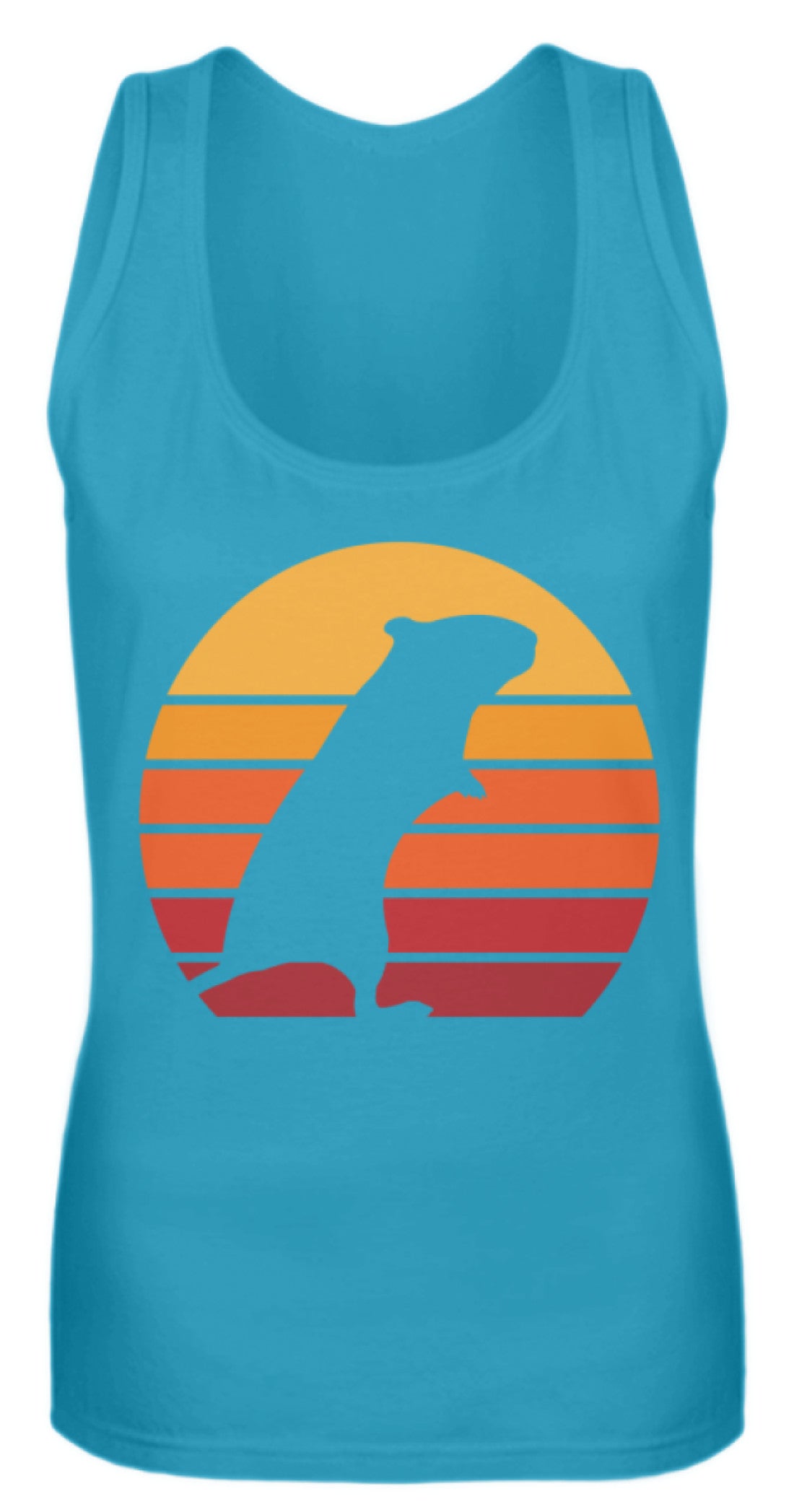 Zeigt gerbil vintage sun retro frauen tanktop in Farbe White