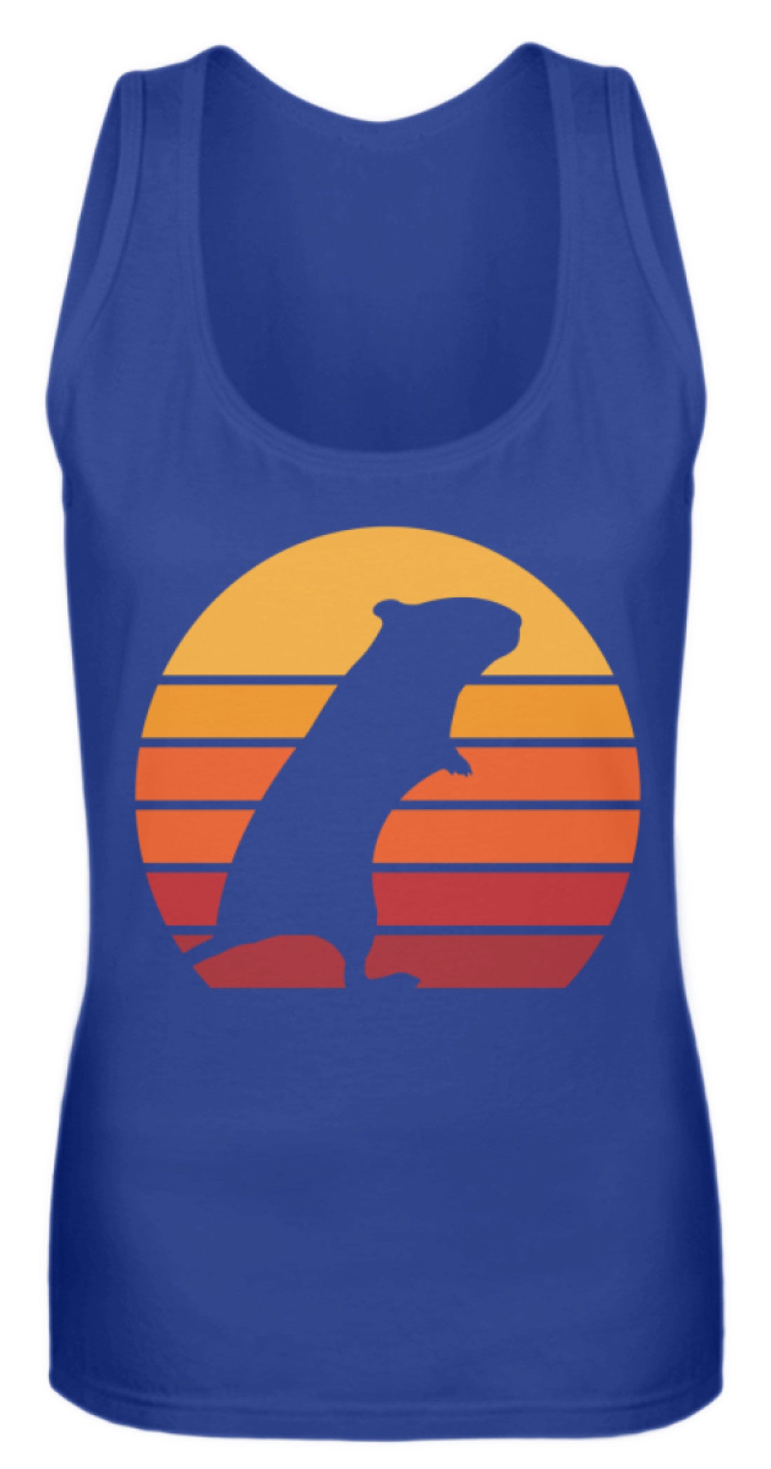 Zeigt gerbil vintage sun retro frauen tanktop in Farbe White